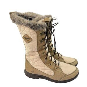 Teva Lenawee Womens Boots Sz 8.5 Winter Snow Waterproof Faux Fur Lining Lace Up
